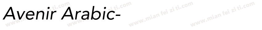 Avenir Arabic字体转换